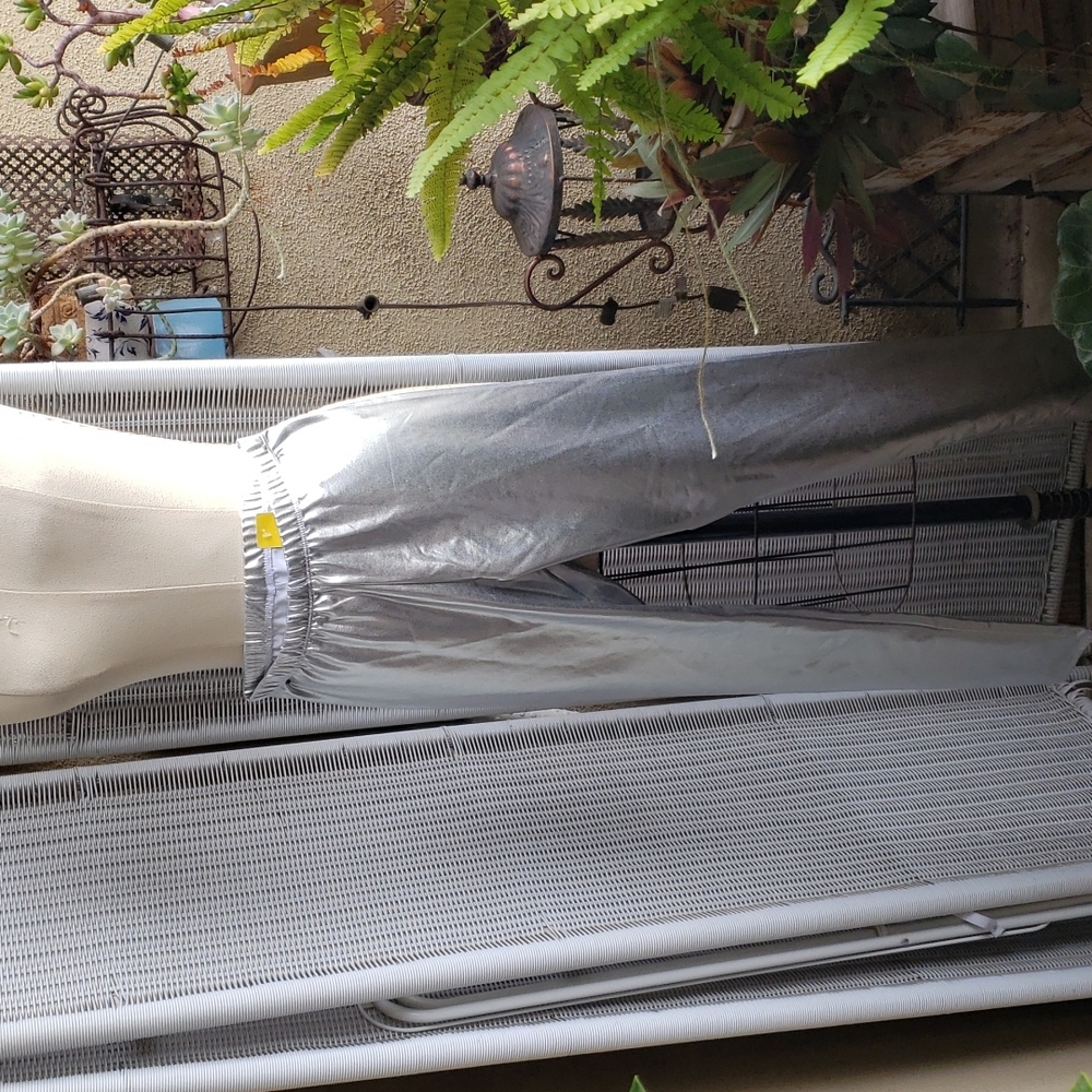 silver lamey skinny leggings